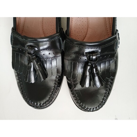 Bass Leather Grammer Kiltie Tassel Black Slip On Loafer Casual Shoe Mens 8 M main image 4